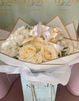 All White Bouquet